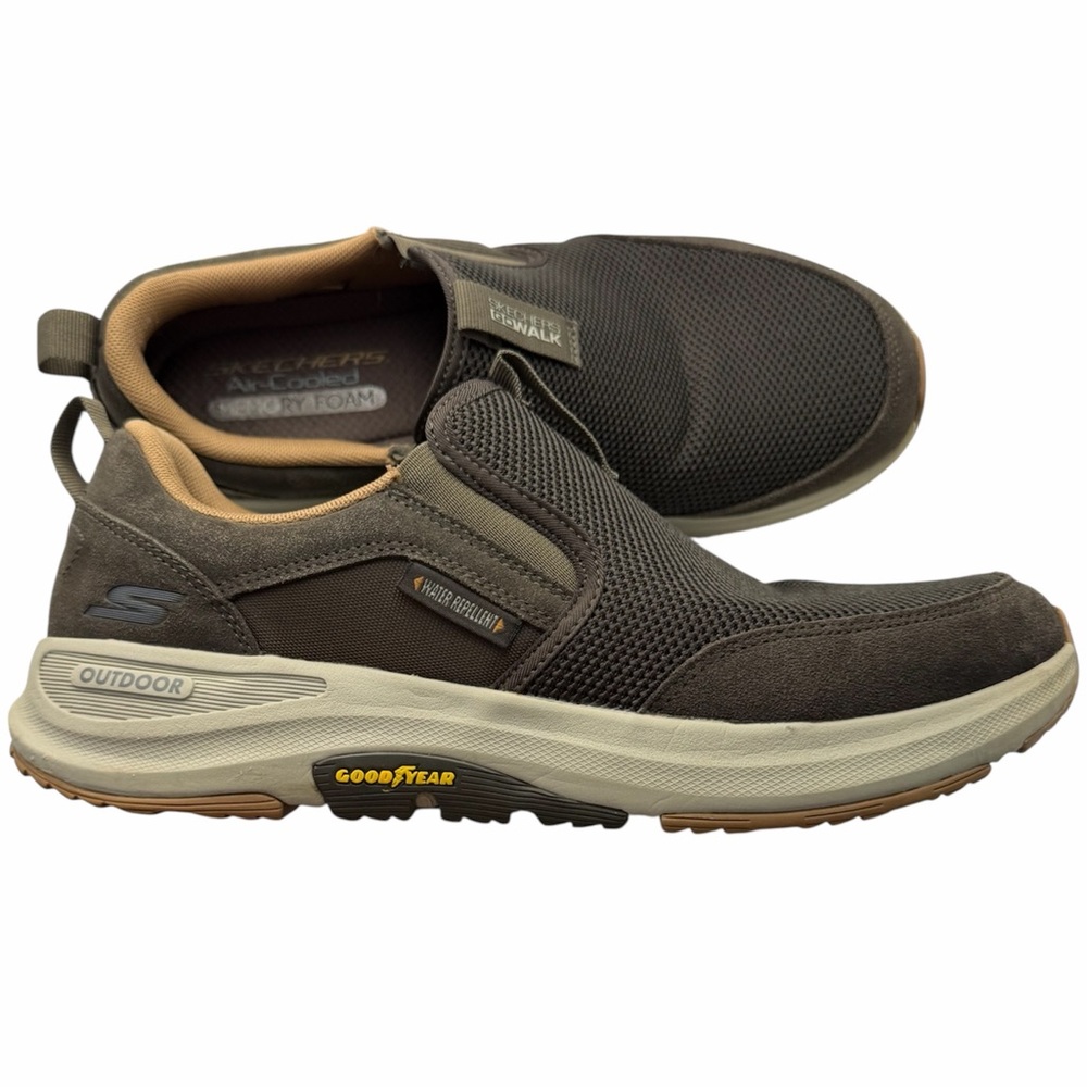 Skechers Men's Go Walk Outdoor Athletic Slip-on Trail Hiking Shoes Brown Tan 9.5